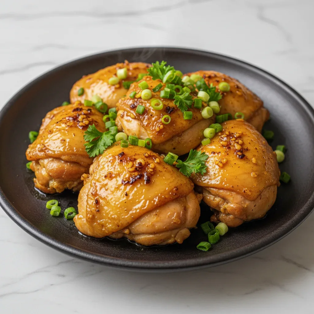 シェフ直伝のハチミツソース鶏もも肉の煮込み