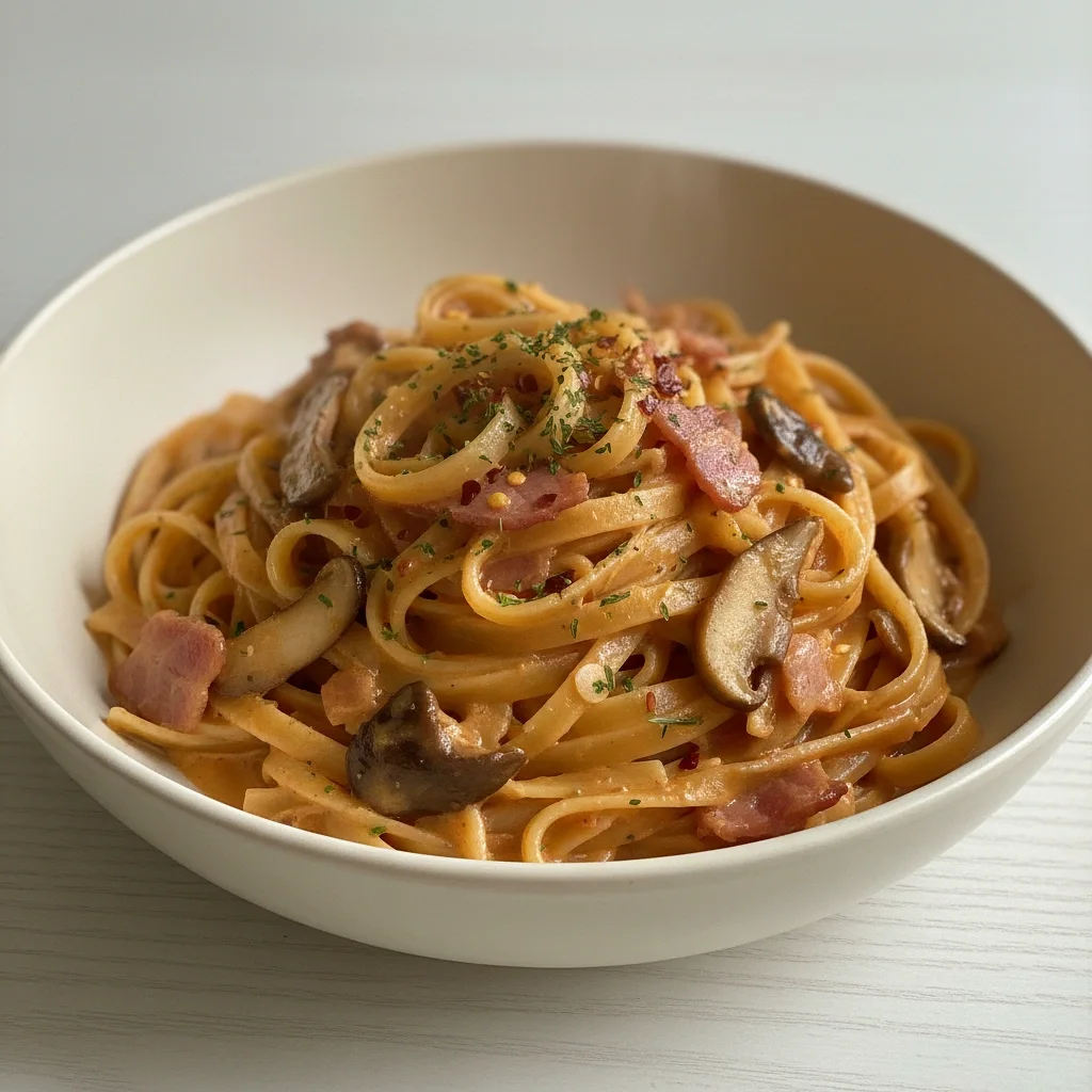 スパイシーでまろやかなロゼペペロンチーノアラビアータパスタ