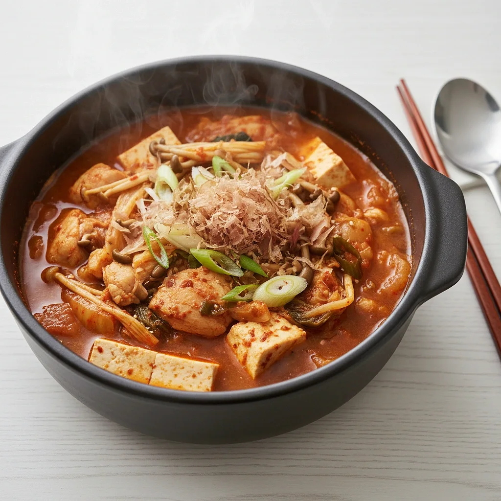 アワビの焼きからキムチチゲまで、テーブルいっぱいの週末朝ごはん