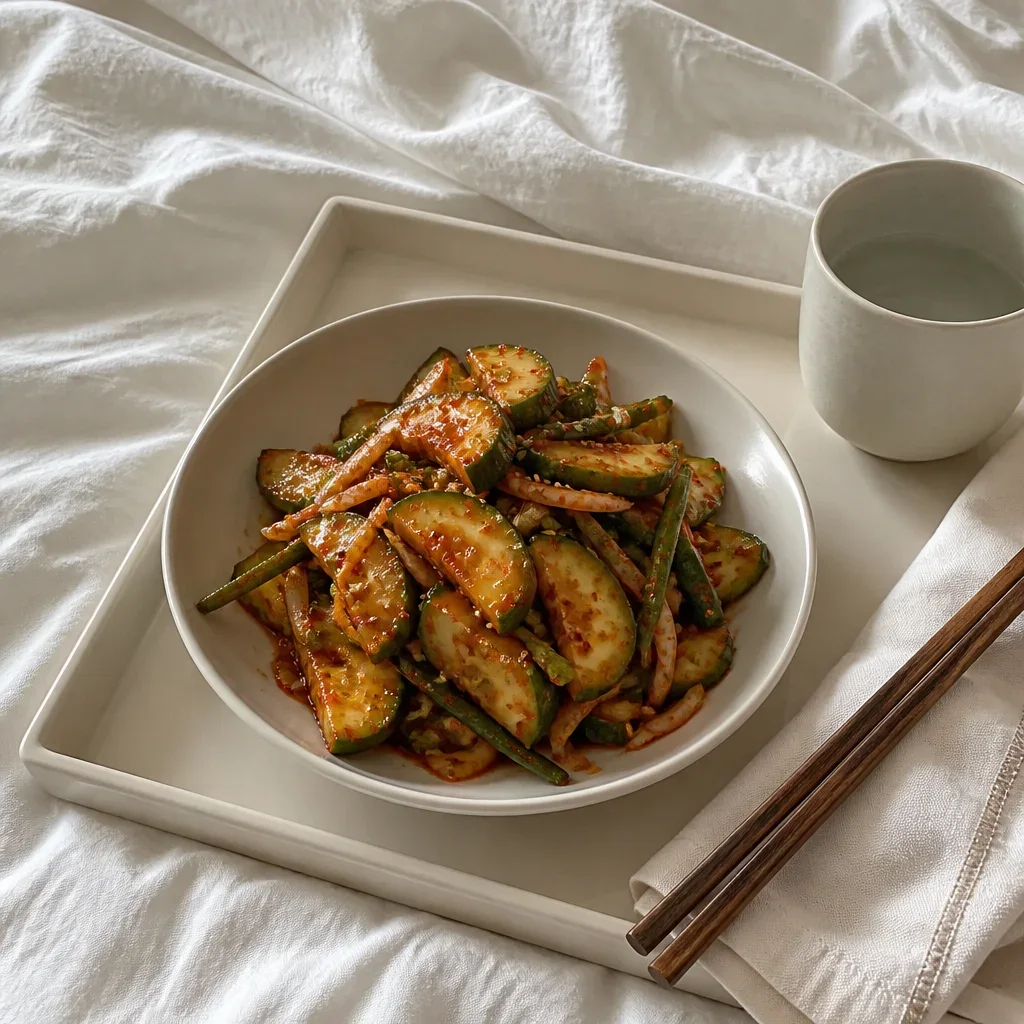 甘酸っぱくてシャキシャキのキュウリ叩き和え