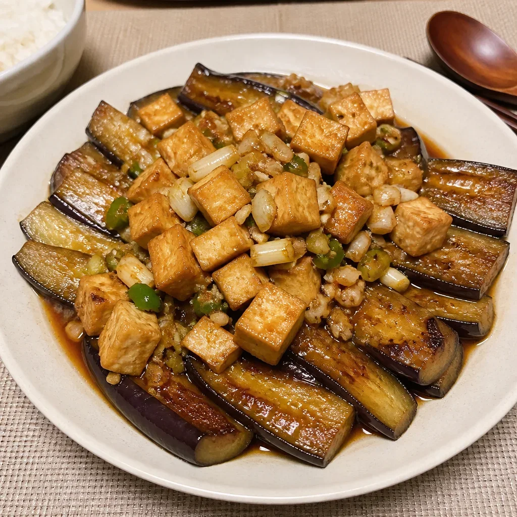 もちもち豆腐ナスのグリル