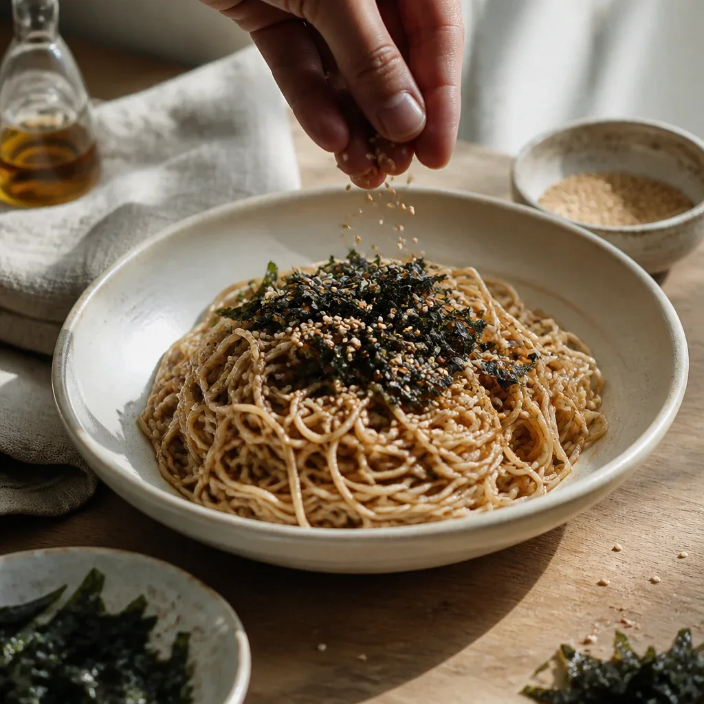 黄金比3:1:1の醤油かけそうめん
