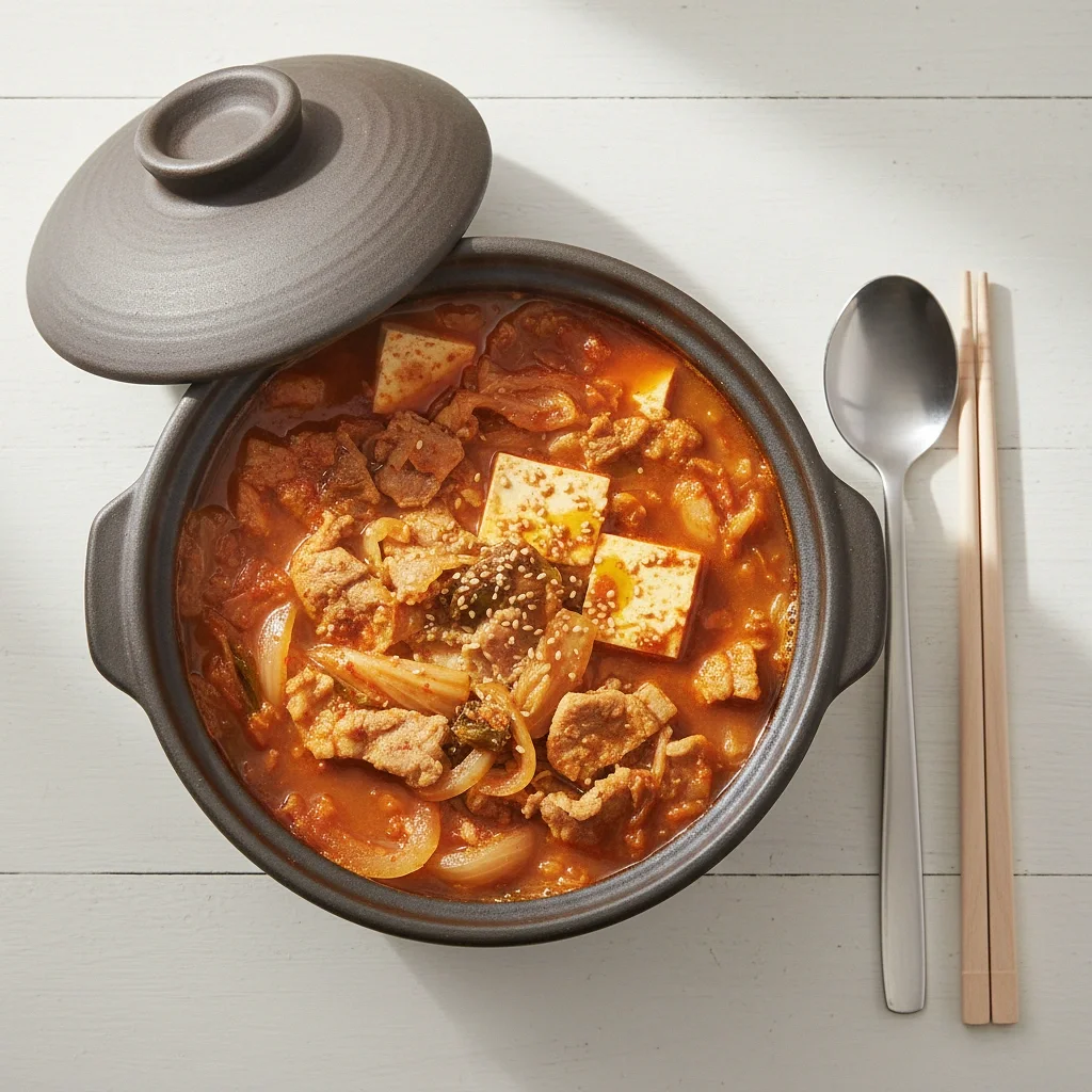 2種類のキムチでコク深いキムチチゲ
