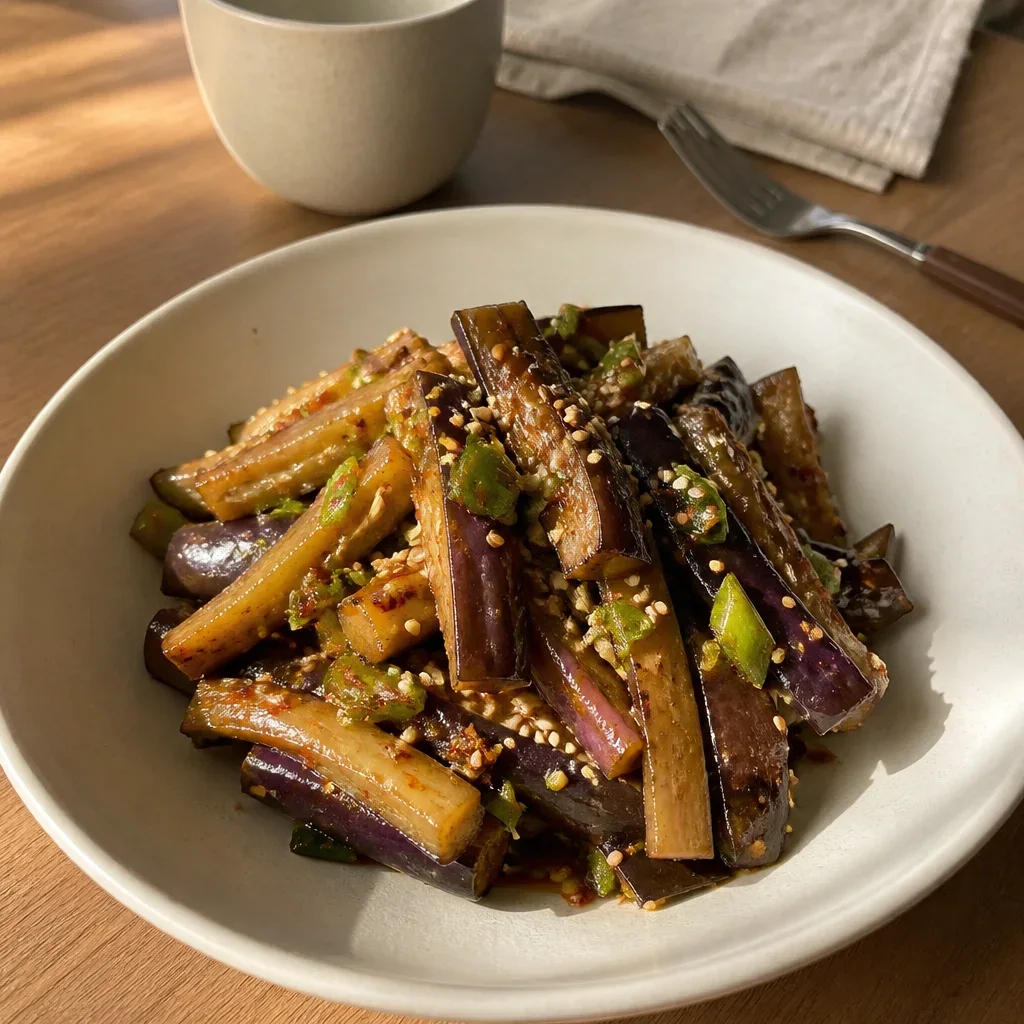 ナスの料理、ナスの和え物とナスの焼き物