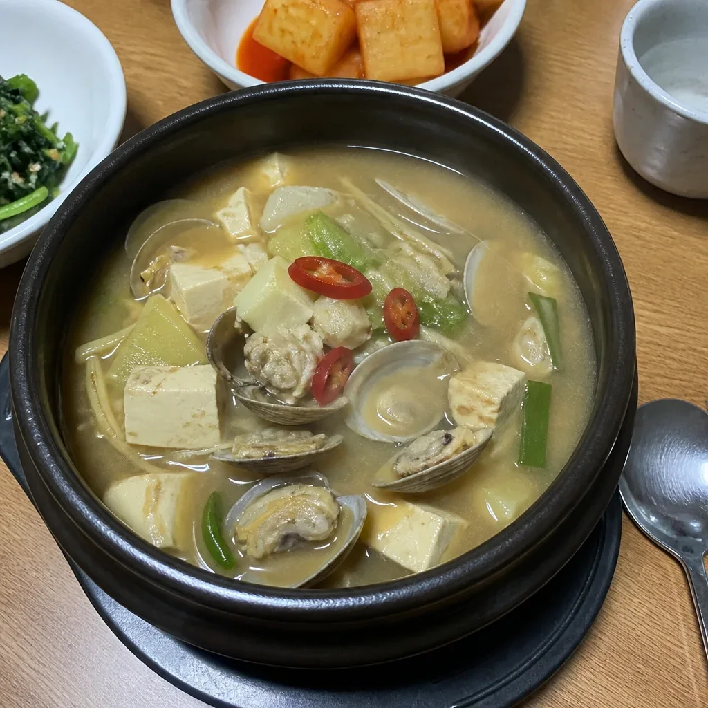 ヒラタケの味噌汁(チゲ)