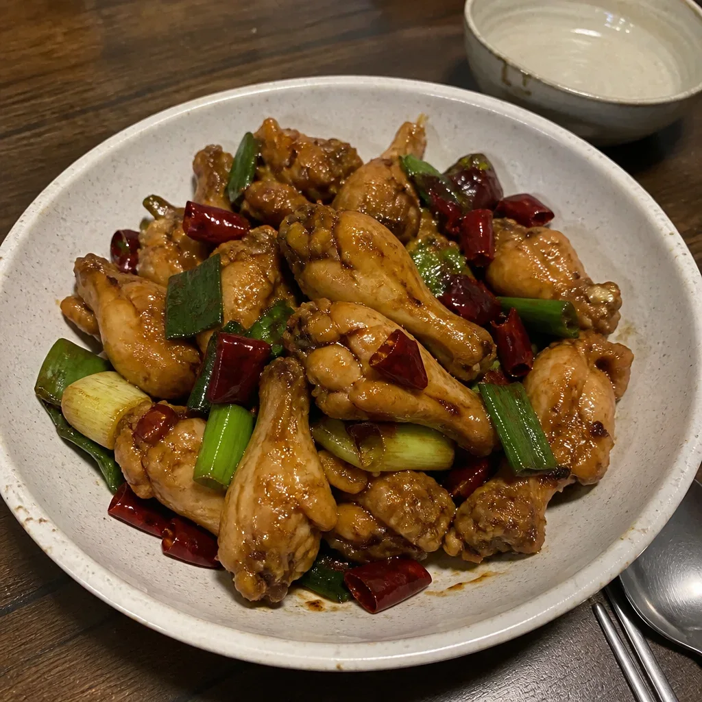 ピリ辛しょっぱめの茹でた青大豆炒め