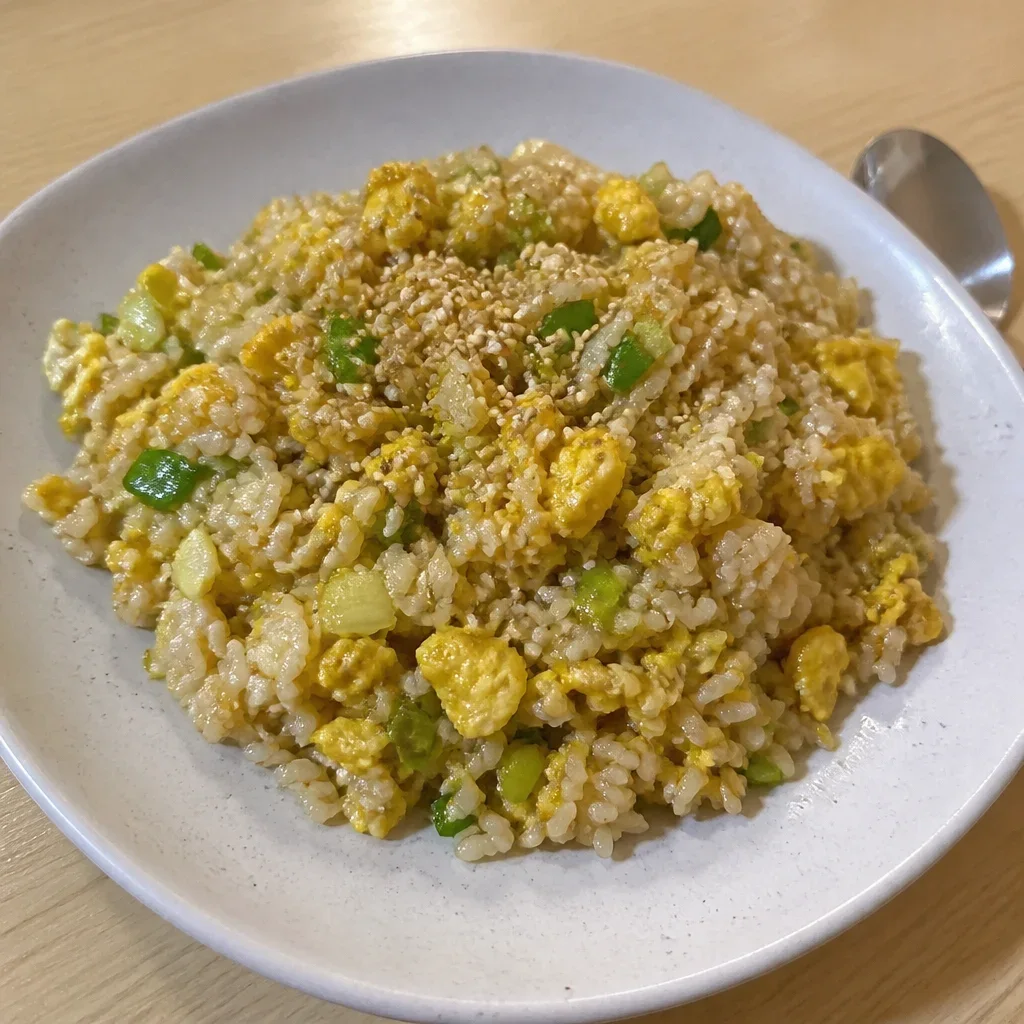 コーンバター卵チャーハン、もちもちとうもろこしの卵チャーハン