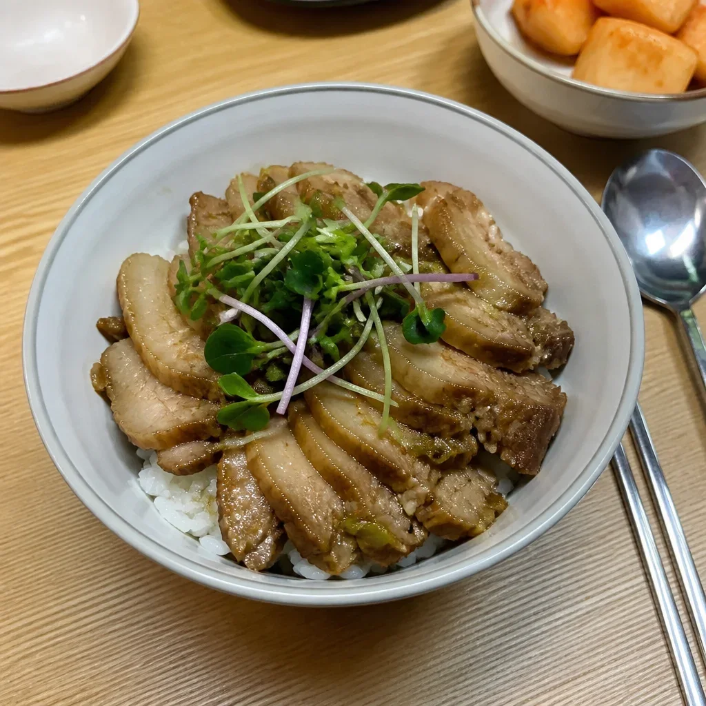 鶏ささみのエゴマの葉どんぶり