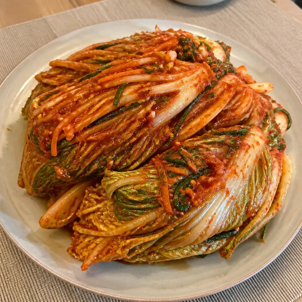 トマトをすりおろした包みキムチ、さわやかな味